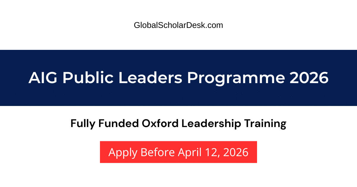 AIG Public Leaders Programme 2026 Oxford Leadership Training for Africans