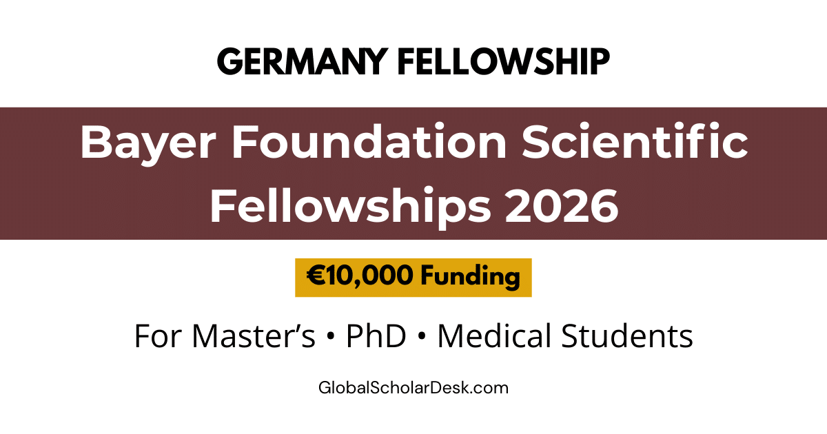 Bayer Foundation Scientific Fellowships 2026