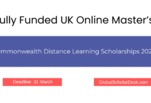 Commonwealth Distance Learning Master’s Scholarships