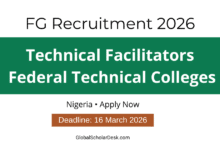 FG Technical Facilitators Recruitment 2026