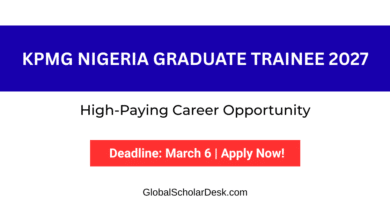 KPMG Nigeria Graduate Trainee Programme 2027 Recruitment Banner for GlobalScholarDesk