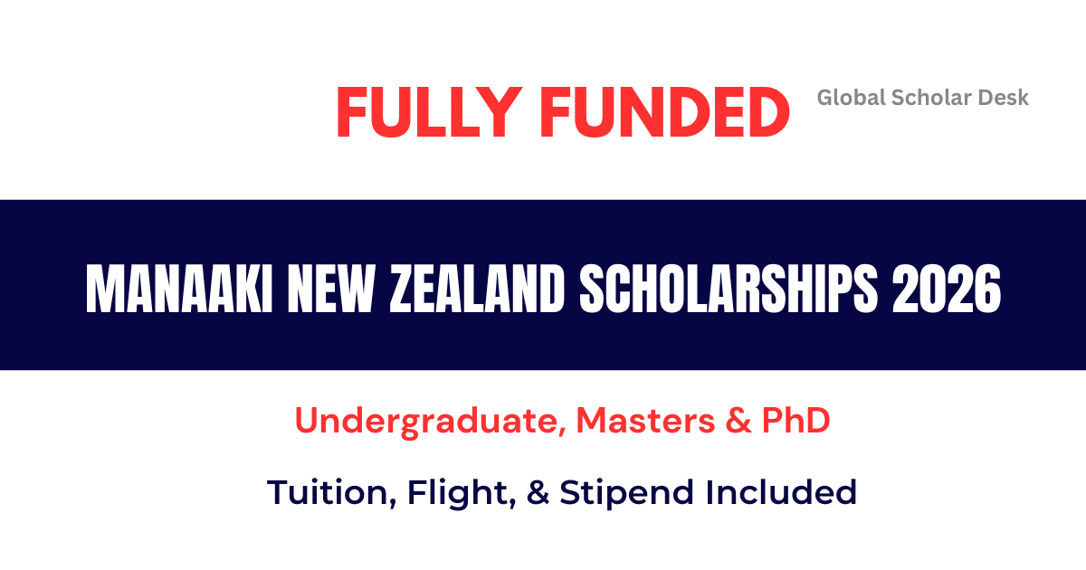 Manaaki New Zealand Scholarships 2026