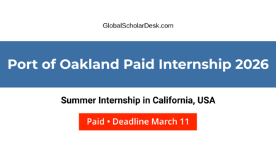 Port of Oakland Paid Summer Internship 2026 Application for College Students
