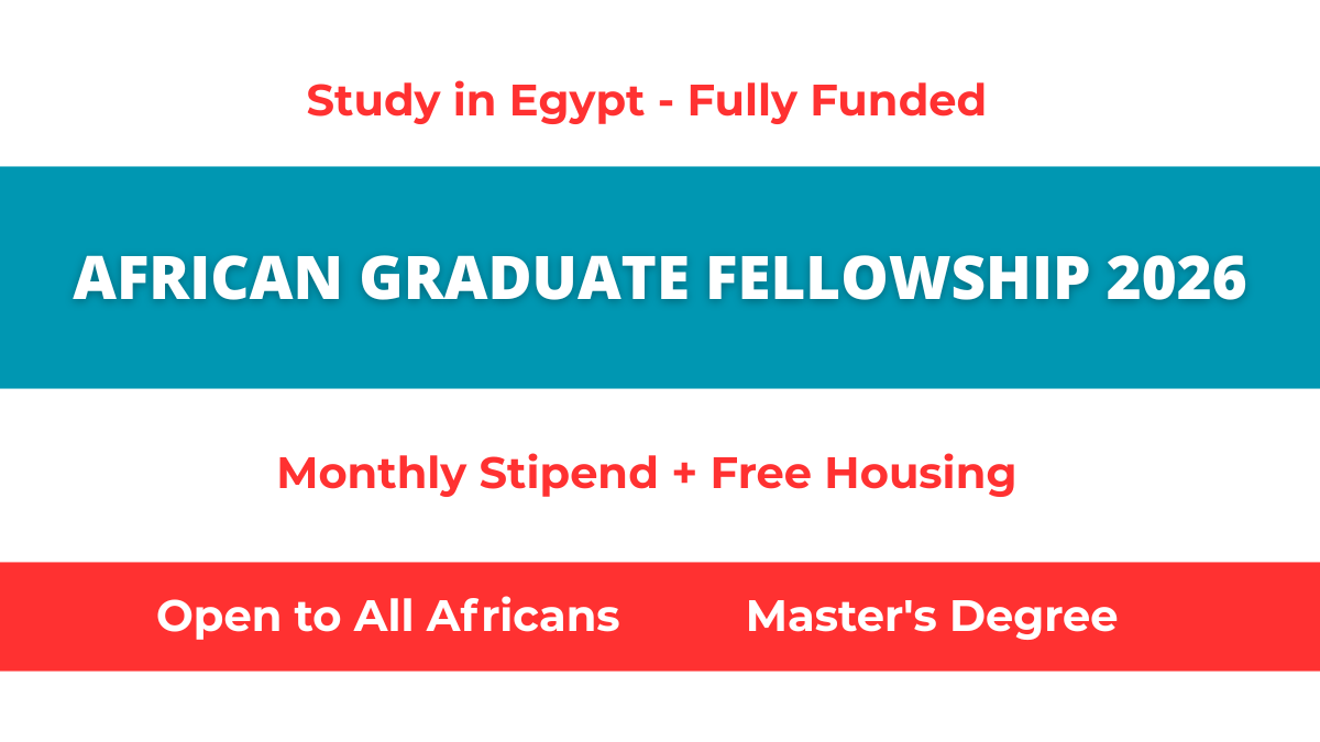 African Graduate Fellowship 2026 at American University in Cairo fully funded master's scholarship for African students.
