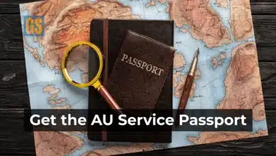 African Union Youth Volunteer Corps 2026 recruitment showing an AU service passport and map for young African professionals.