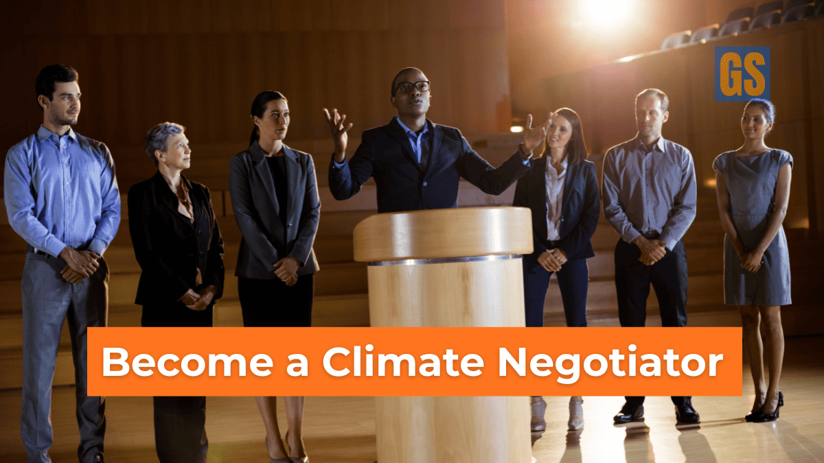 A diverse group of young leaders standing behind a podium for the African Youth Negotiators Fellowship 2026 climate diplomacy program.