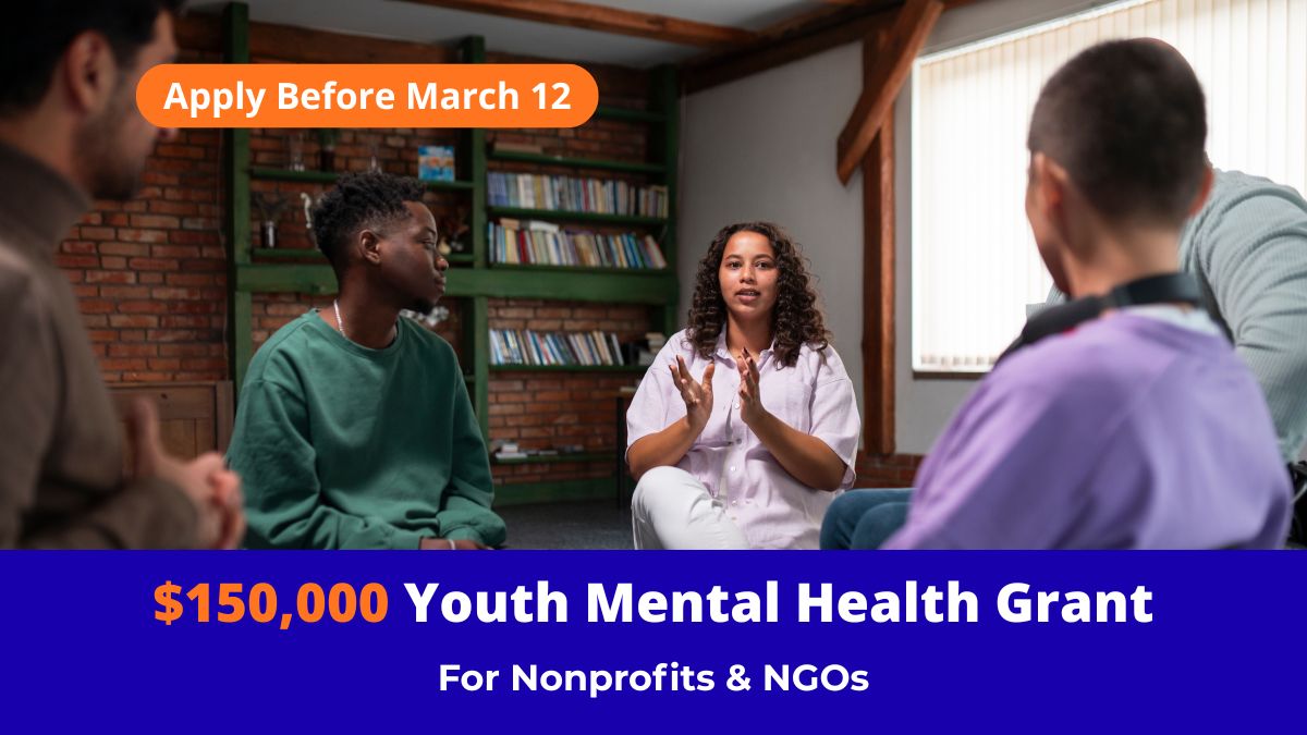A diverse group of teenagers participating in a mental health support session funded by the Cigna Group Foundation Youth Mental Health Grant 2026