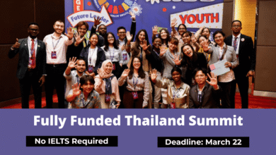 Future Action Summit Thailand 2026 for youth leaders with no IELTS required and fully funded slots. Apply before March 22.