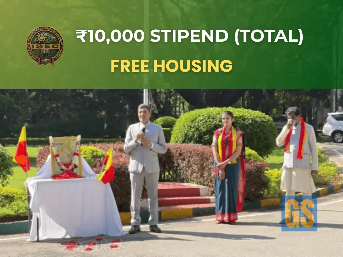 ISEC Internship Program 2026: ₹10,000 Stipend and Free Housing for Social Science Research in Bengaluru, India