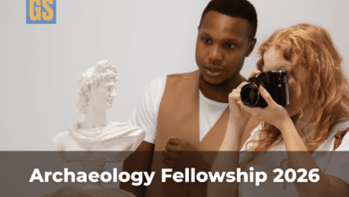 Young archaeologists researching ancient statues for the InteRussia Fellowship in Archaeology 2026 fully funded program in Moscow