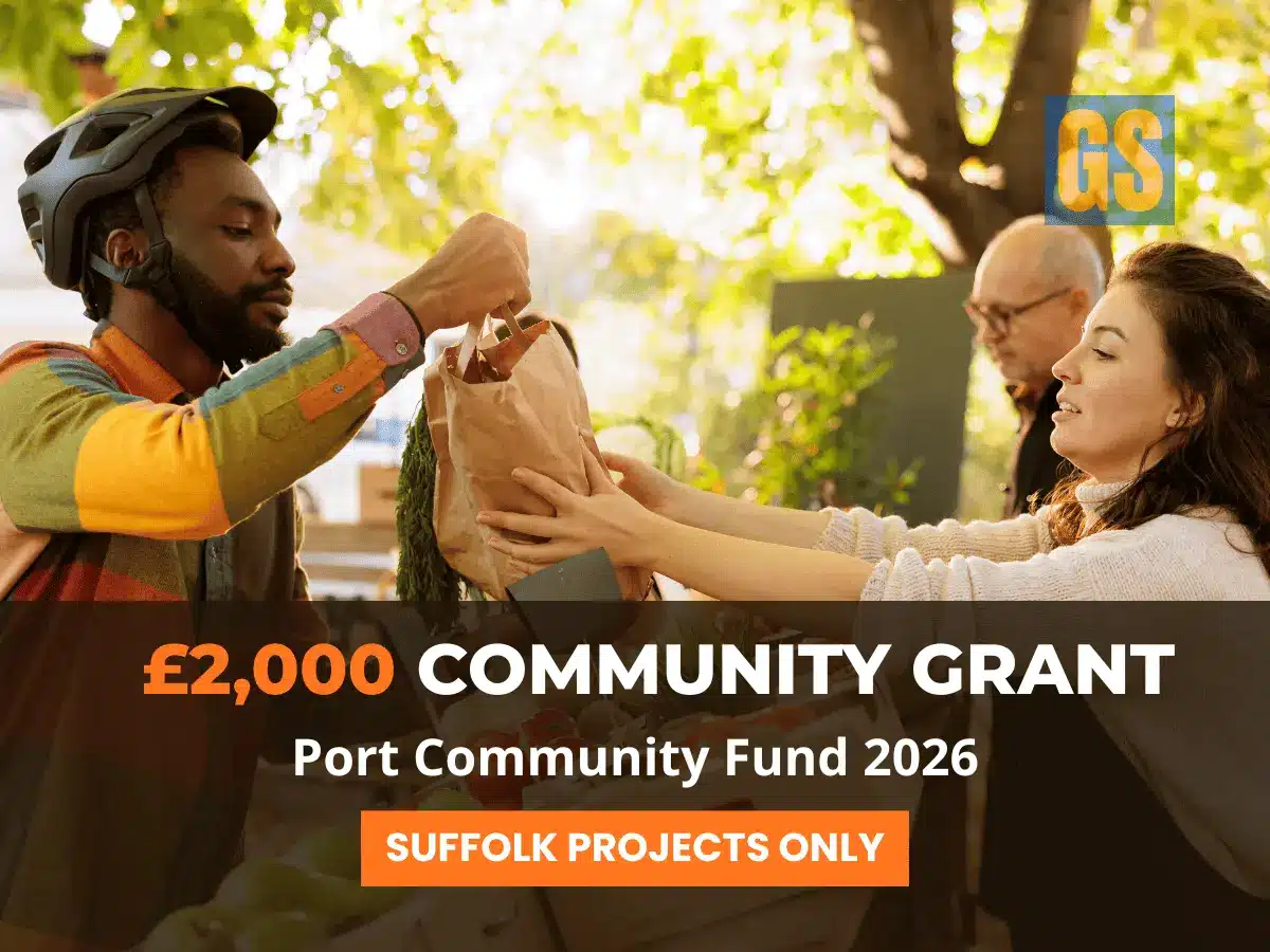 Port Community Fund 2026: £2,000 Community Grant for local projects in Suffolk, UK