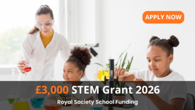 Royal Society Partnership Grants 2026 for UK schools application