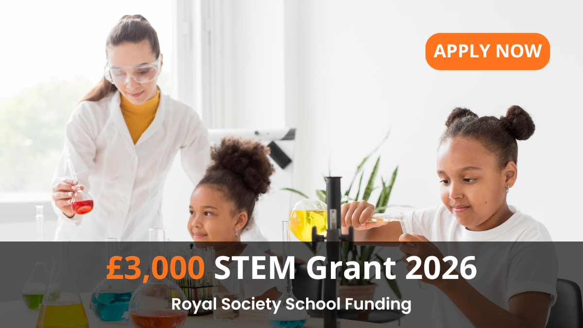 Royal Society Partnership Grants 2026 for UK schools application