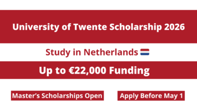University of Twente Scholarship 2026 for international students to study Master's degree in Netherlands with 22000 Euro funding.