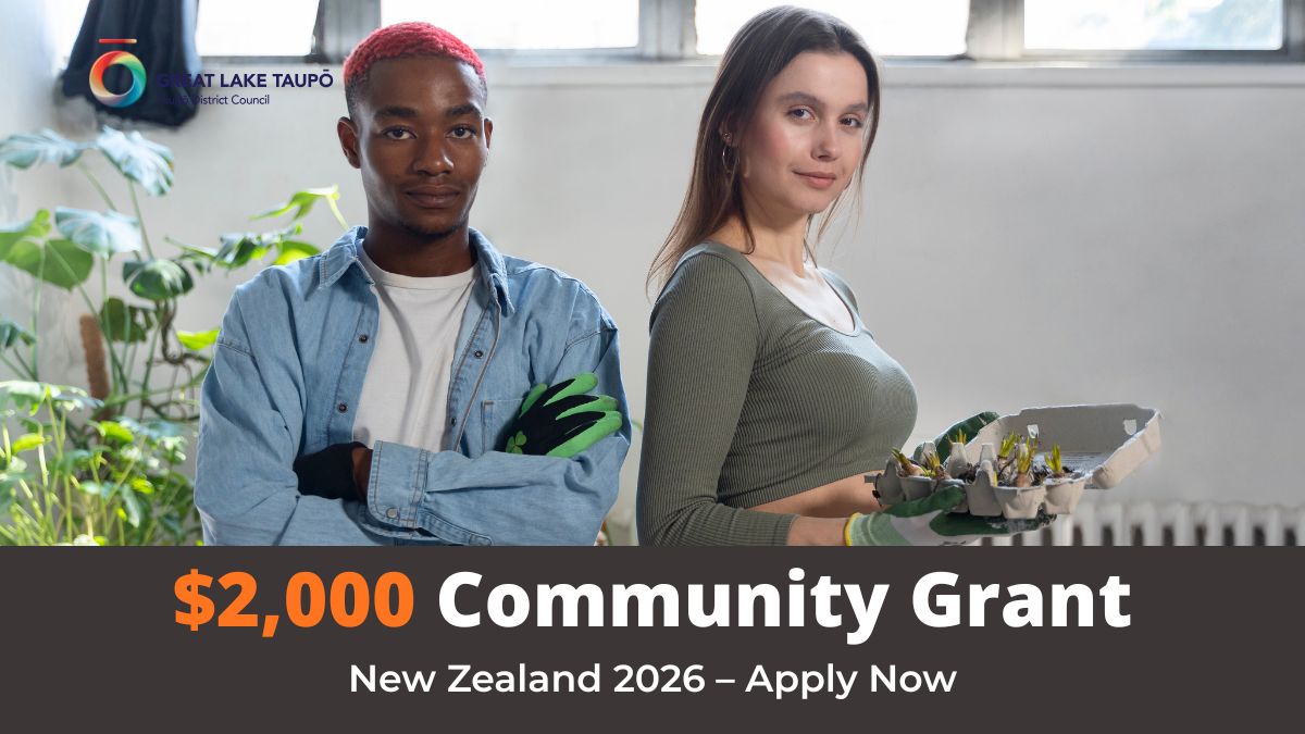Waste Minimisation Fund Grant 2026 Taupō District Council New Zealand community sustainability projects