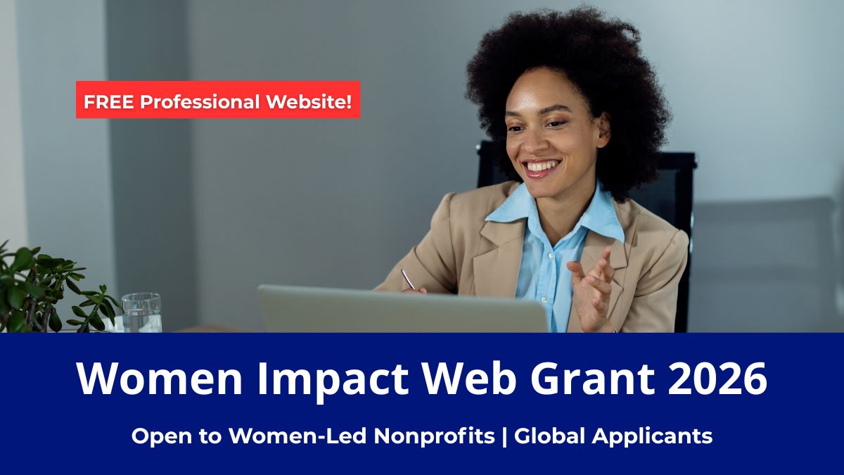 Women Impact Web Grant 2026 for free professional website design for women-led social impact organizations.