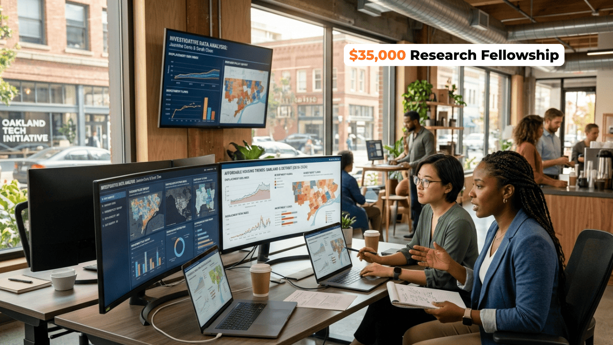 Kapor Foundation Research Fellowship 2026 for tech policy and investigative journalism in the USA